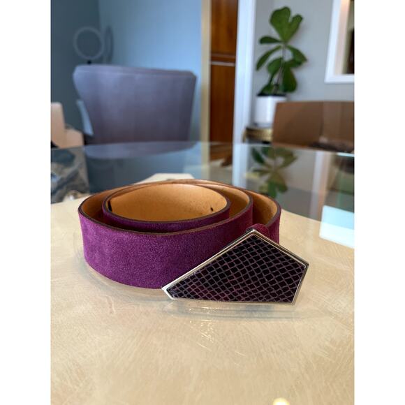 One of a Kind Banana Republic Purple Suede Leather Belt - Size Small - Picture 3 of 7
